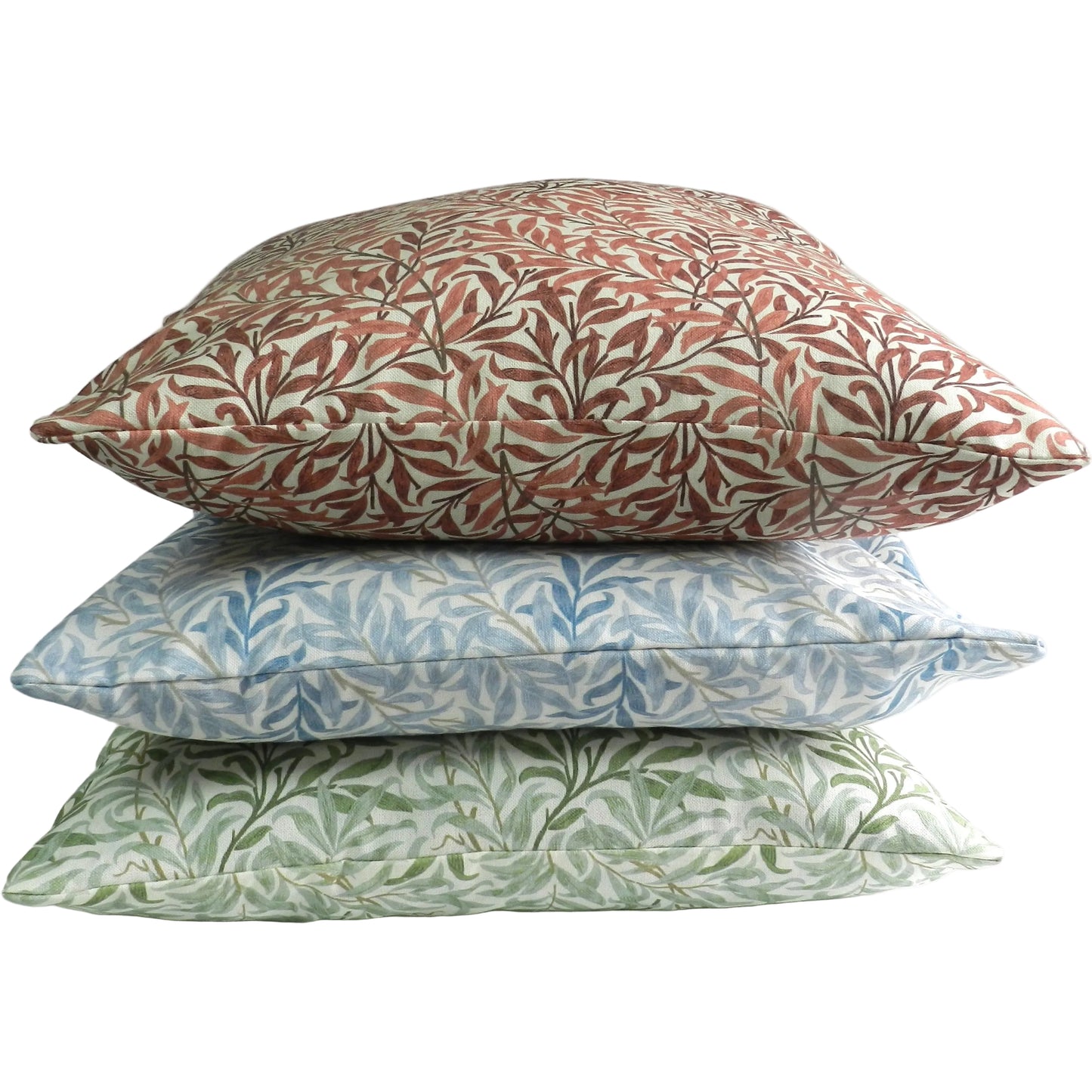 William Morris Bough Print Lampshade in Rust. Classic British Design. Drum Lampshade