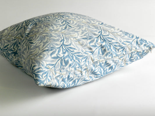 Azure Blue William Morris "Willow Bough" Design Cushion Cover | Botanical Throw Pillow Cushion Cover