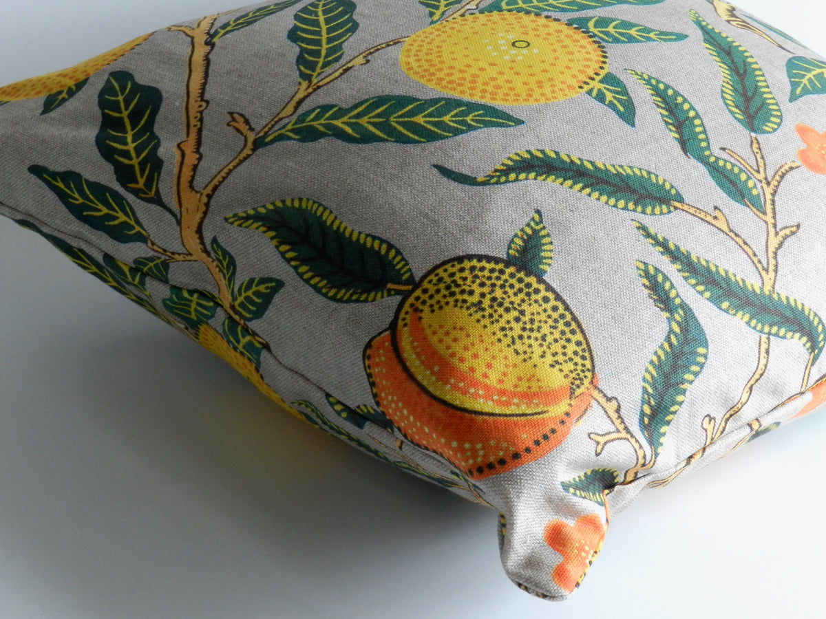 William Morris Cushion Cover: Citrus Fruits Cotton Cushion Cover
