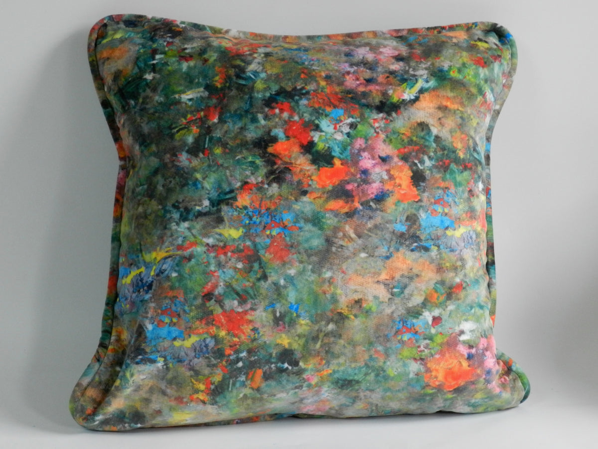 Renoir Abstract Velvet Cushion