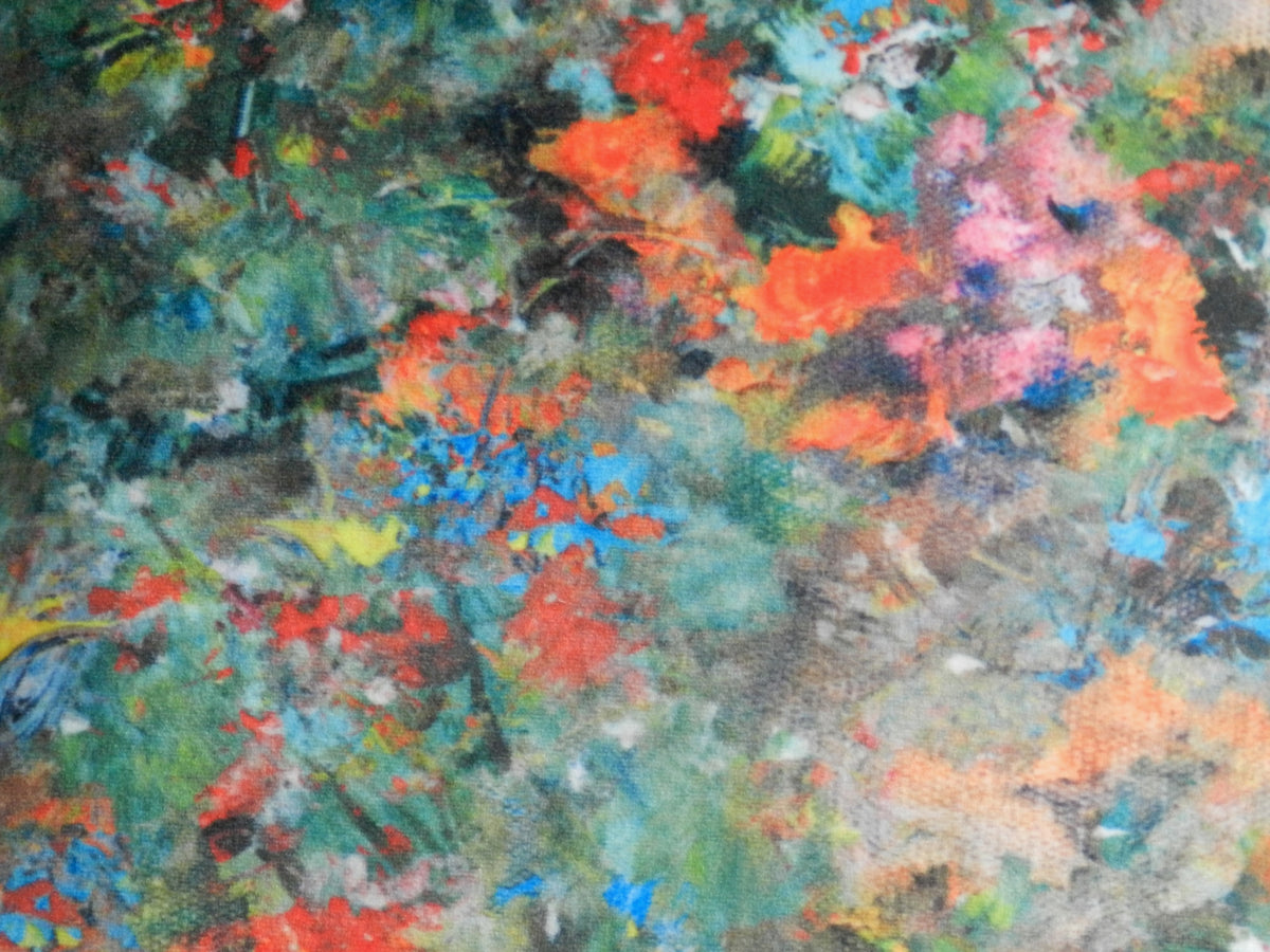 Renoir Abstract Velvet Cushion
