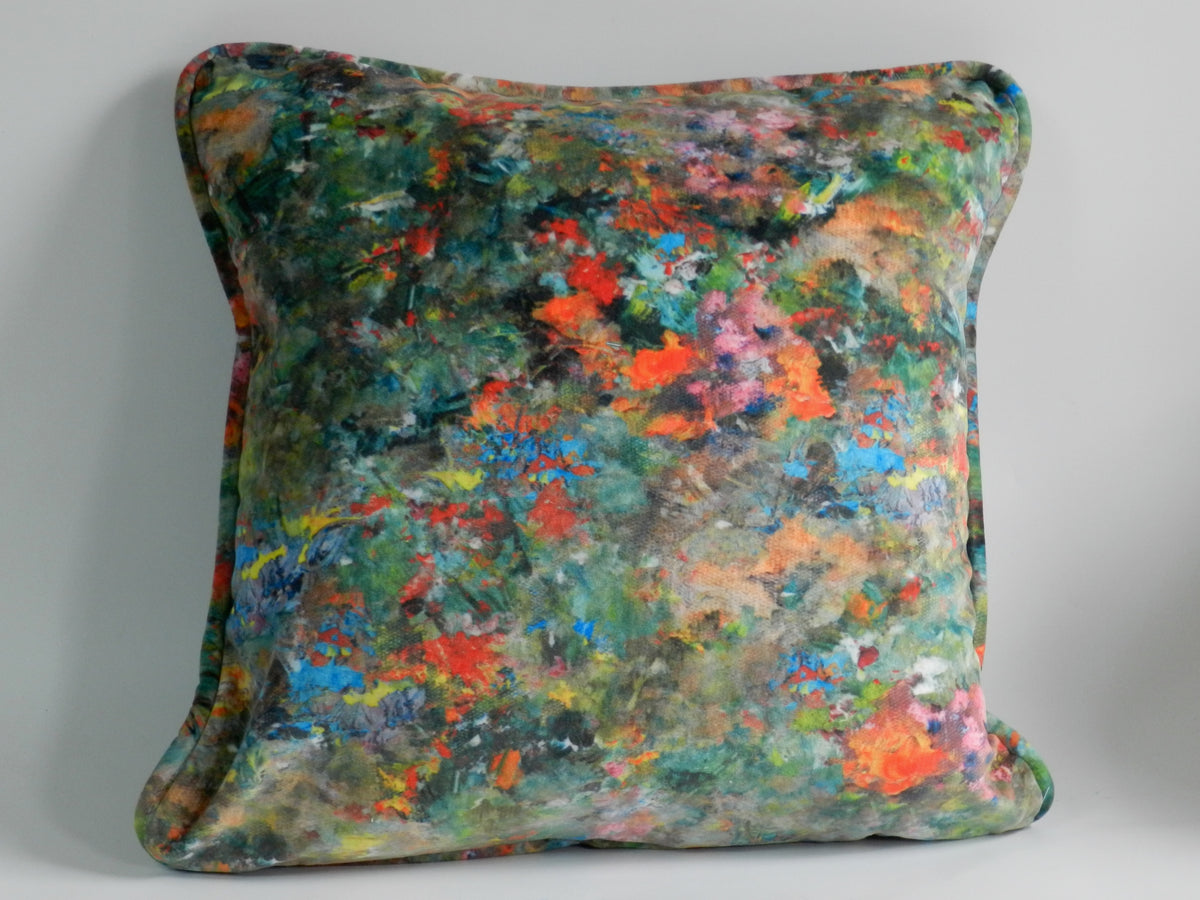 Renoir Abstract Velvet Cushion