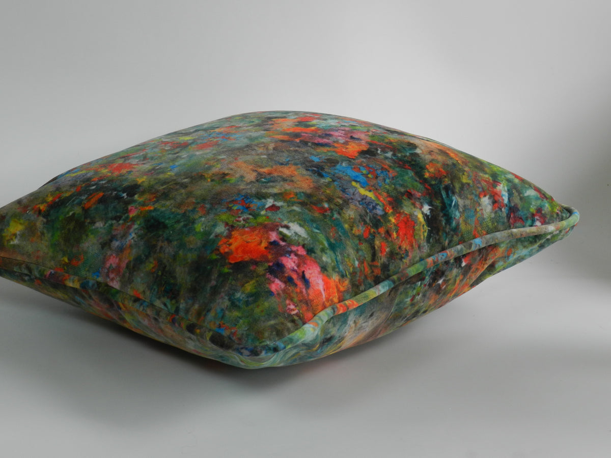 Renoir Abstract Velvet Cushion