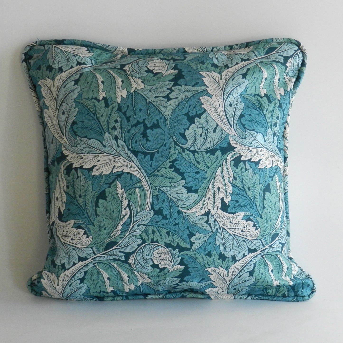 Blue William Morris Acanthus Design Cushion Cover | Botanical Throw Pillow Cushion Cover | Handmade Botanical Cushion Cover | Piped Cushion