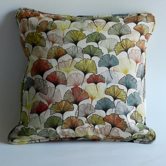 Ginkgo Leaves Cushion | Handmade Cushion Cover Colourful Ginkgo Leaves - Ginkgo Cushion Cover - Colourful Cushion
