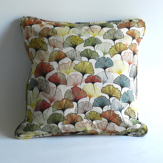 Gingko Leaf Design Throw Cushion | Insert Optional
