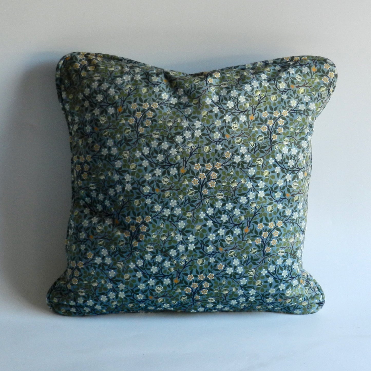 Velvet Floral Cushion Cover | William Morris Clover Mural | Delicate Flower Cushion | Throw Cushion