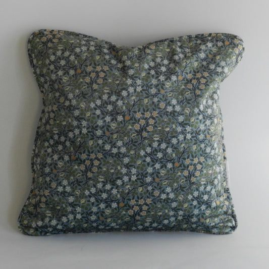 Velvet Floral Cushion Cover | William Morris Clover Mural | Delicate Flower Cushion | Throw Cushion