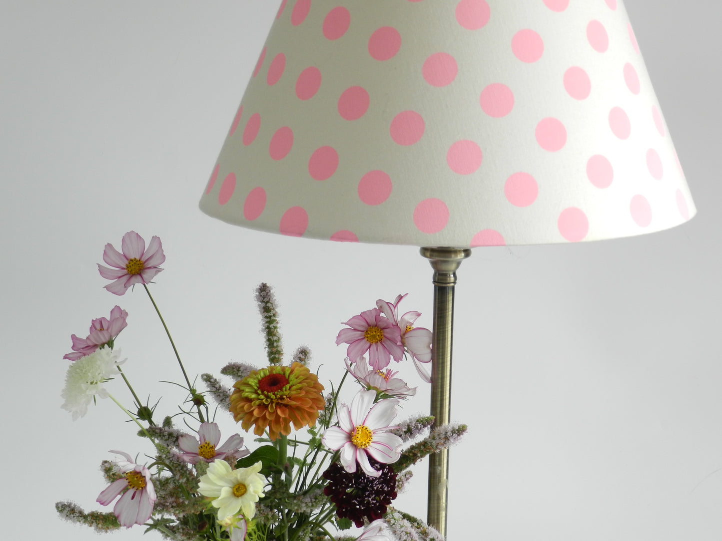 Tula Pink Neon Polkadot Lampshade: Funky Statement Lighting