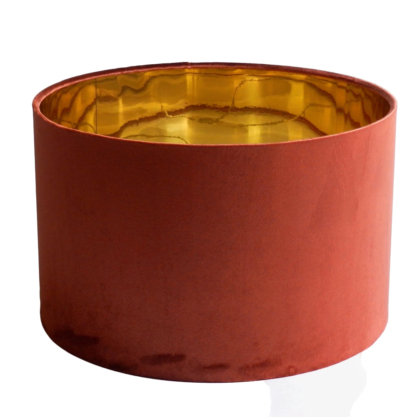 Handmade Burnt Orange Velvet Lampshade