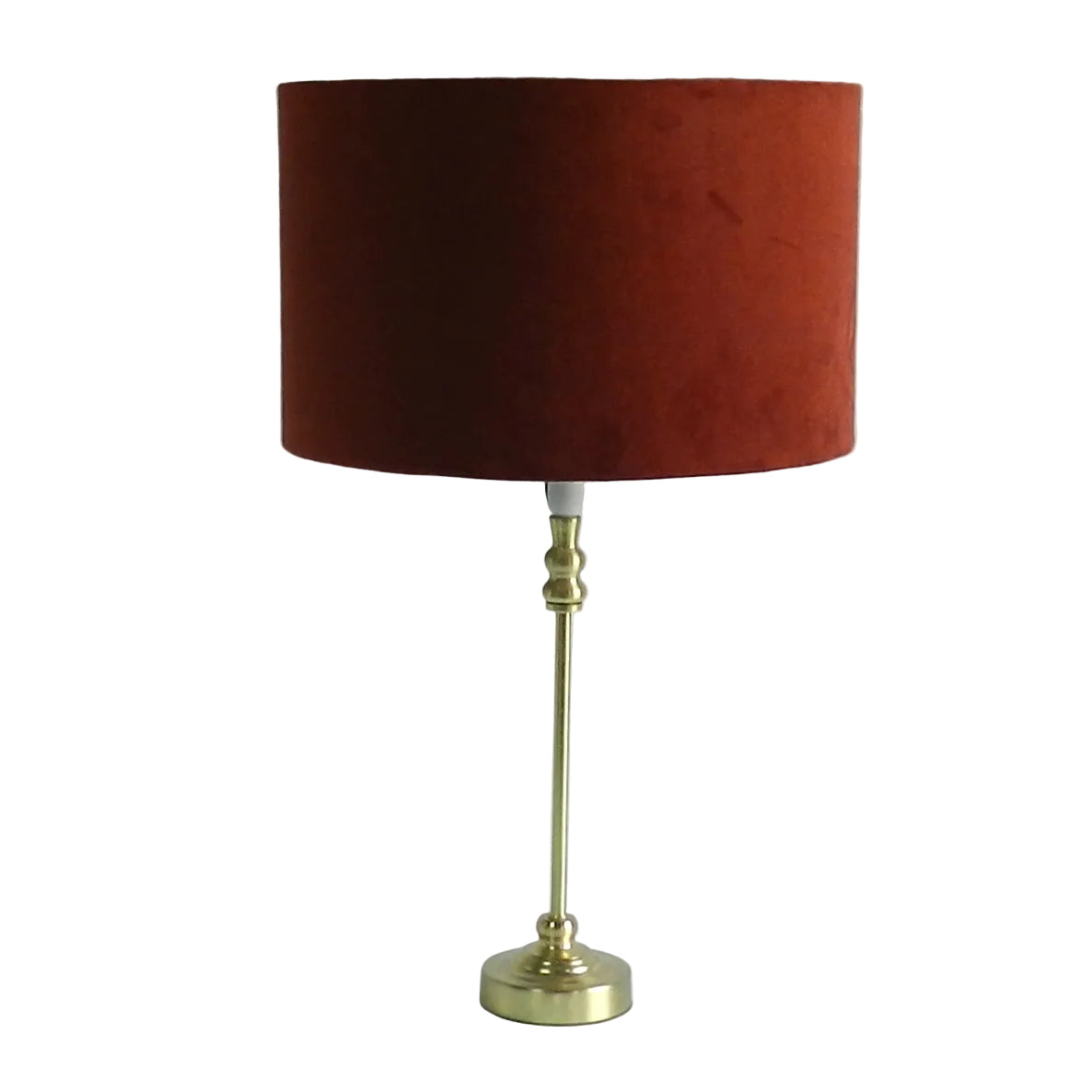 Handmade Burnt Orange Velvet Lampshade