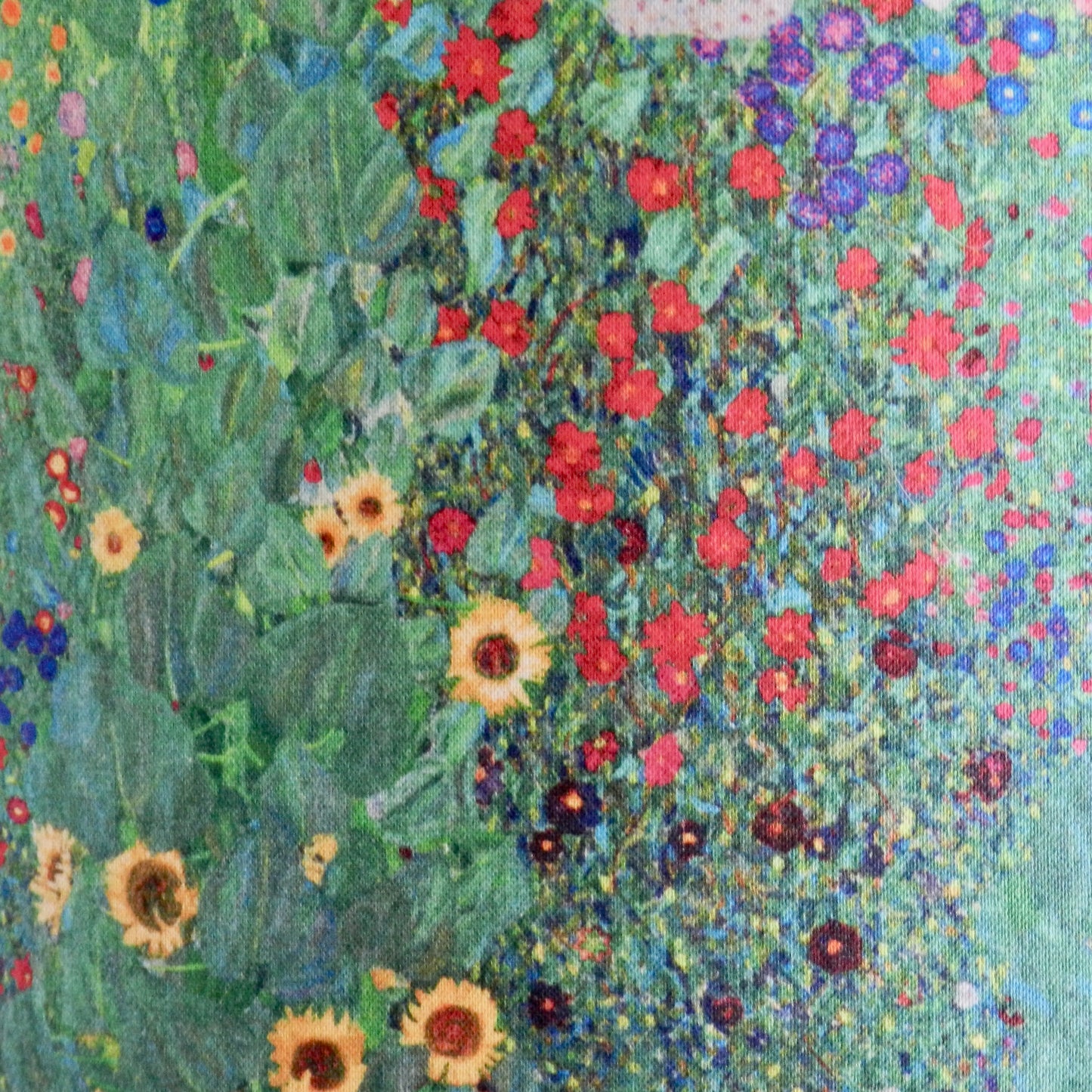 Handmade Floral Lampshade  Klimt's Flower Fabric  Gold Lined  Table or Ceiling