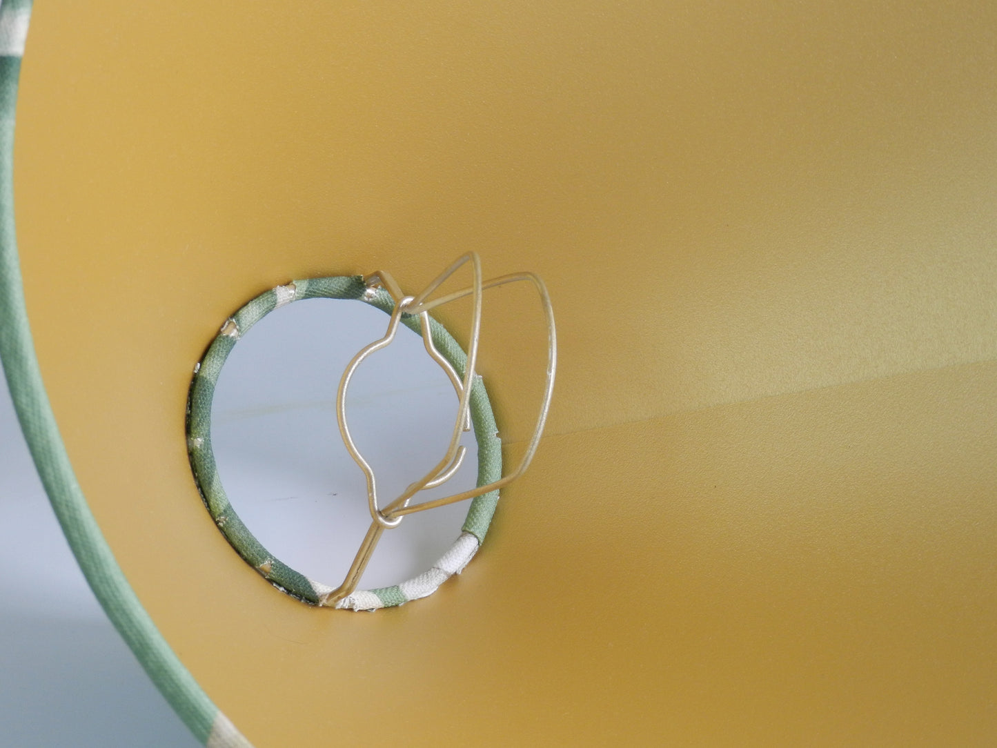 Chinoiserie Coolie Candle Clip Lampshade: Bird & Blossom Green or Blue with Gold Lining