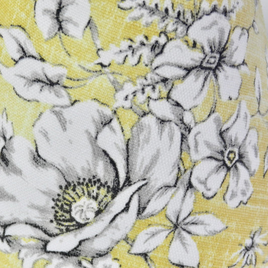 Buttercup Yellow Toile Candle Clip Lampshade: French Chandelier Shade/Wall Light Cotton Fabric