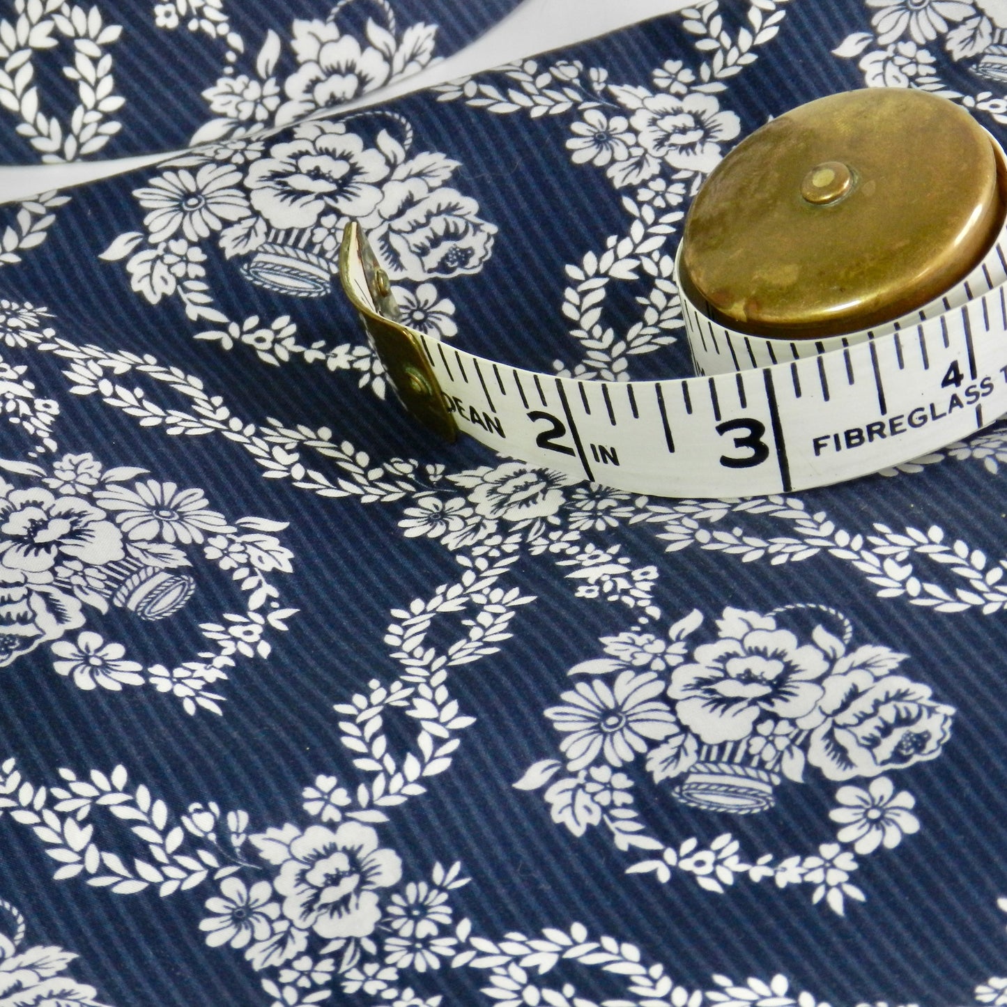 Handmade Navy & White Liberty Fabric Candle Clip Lampshade.  Bridgerton Design. Chandelier Shade