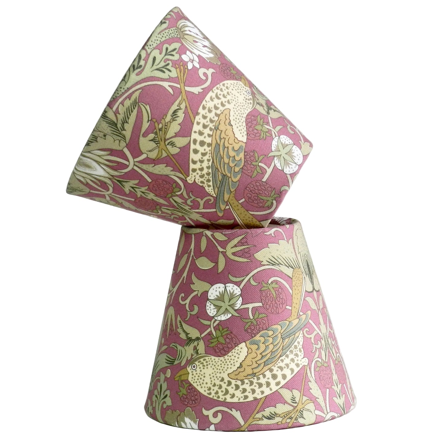 William Morris Strawberry Thief Clip-On Candle Clip Shade.  HandmadeMagenta Design. Chandelier Shade