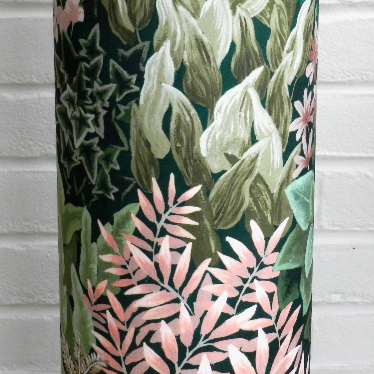 Handmade Tall Velvet Floor Lamp. Cottage Garden Wall Design