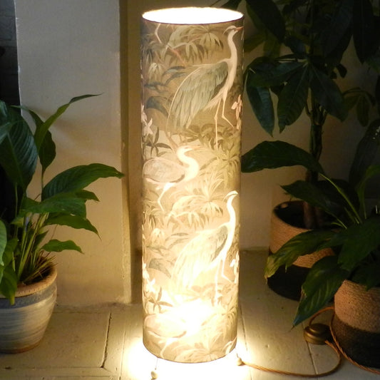 Handmade Tall  Floor Lamp.  Heron Garden Design. Statement Piece Ambient Lighting