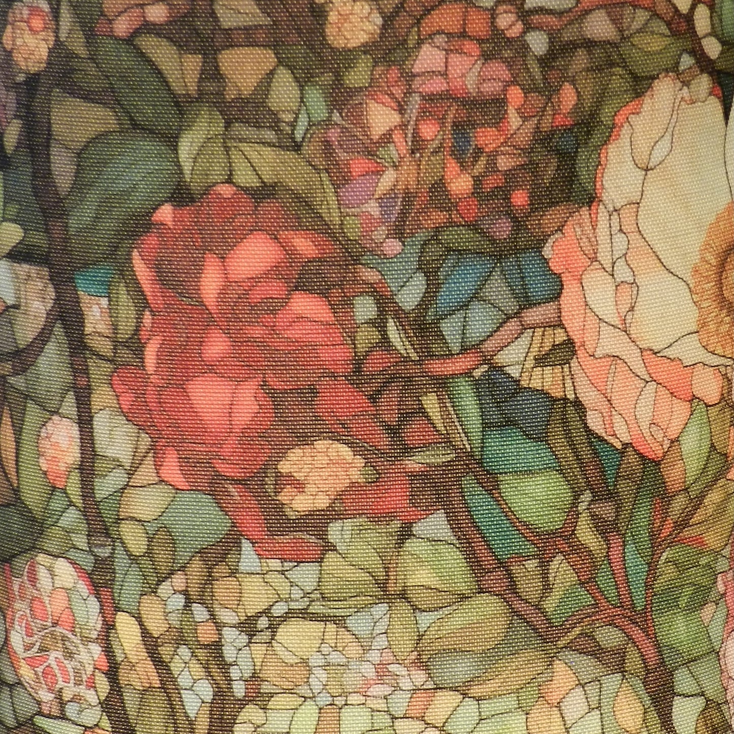 Stained Glass Floral Floor Lamp.  Handmade Ambient Lighting.
