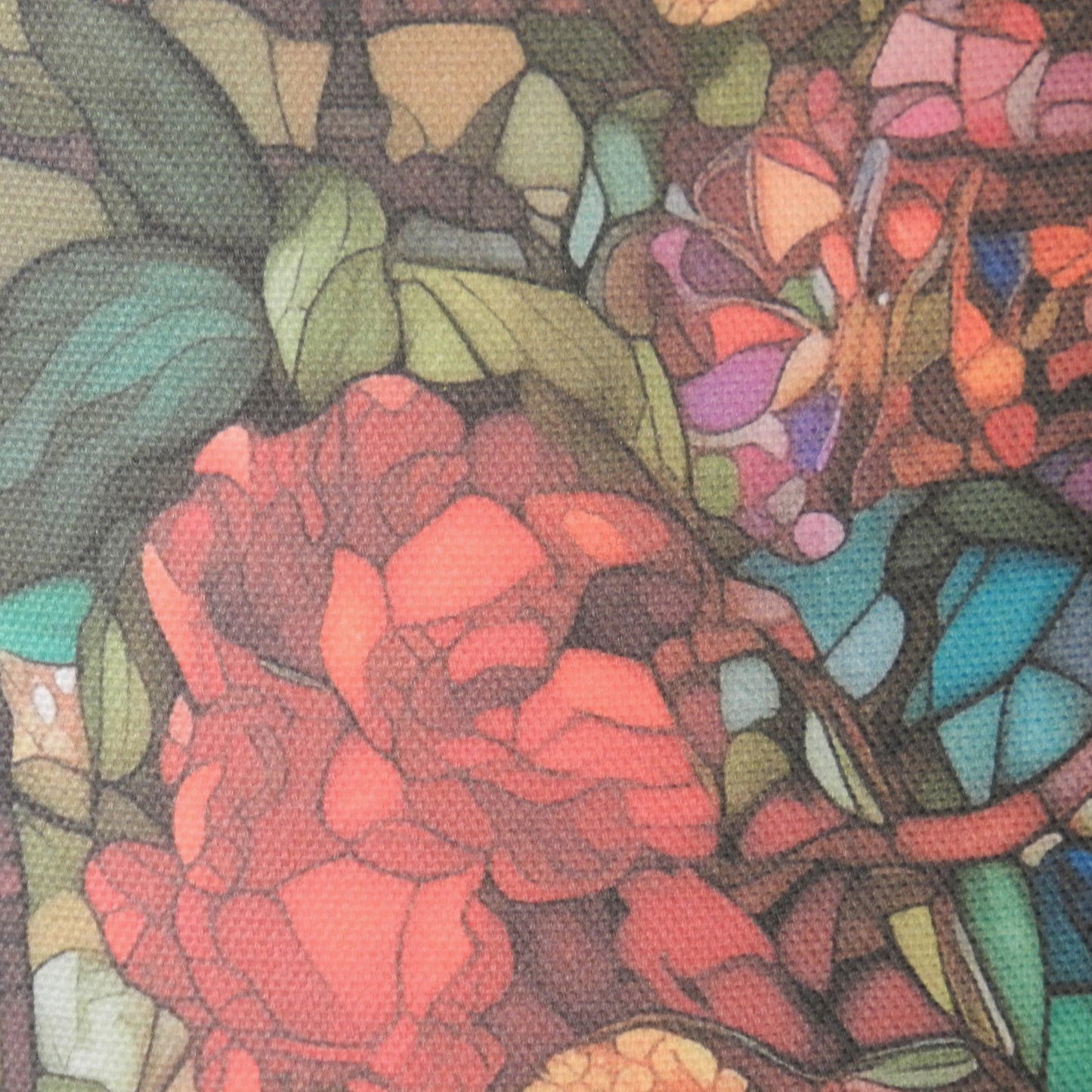 Stained Glass Floral Floor Lamp.  Handmade Ambient Lighting.