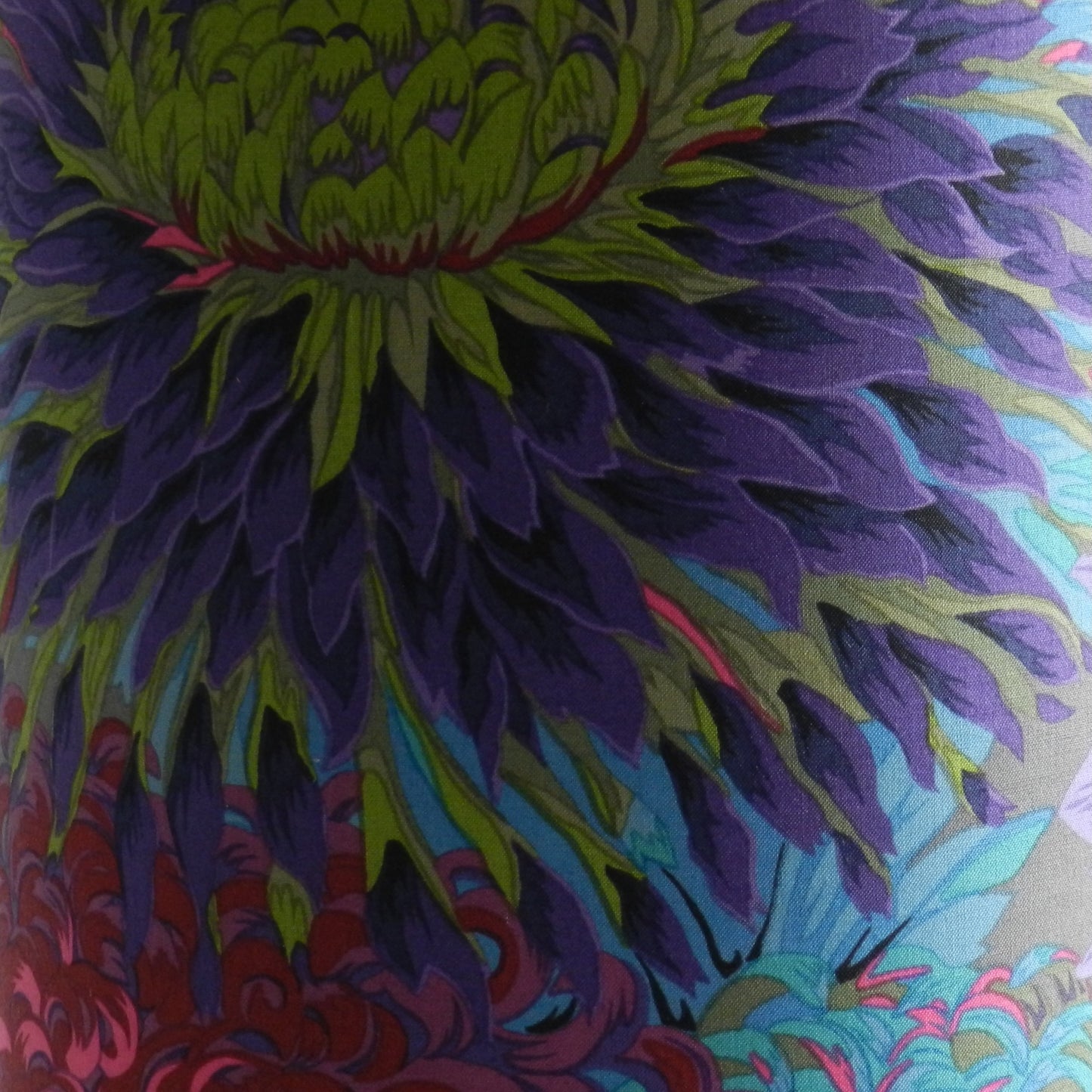 Handmade Japanese Chrysanthemum Design Floor Lamp. Ambient Lighting.