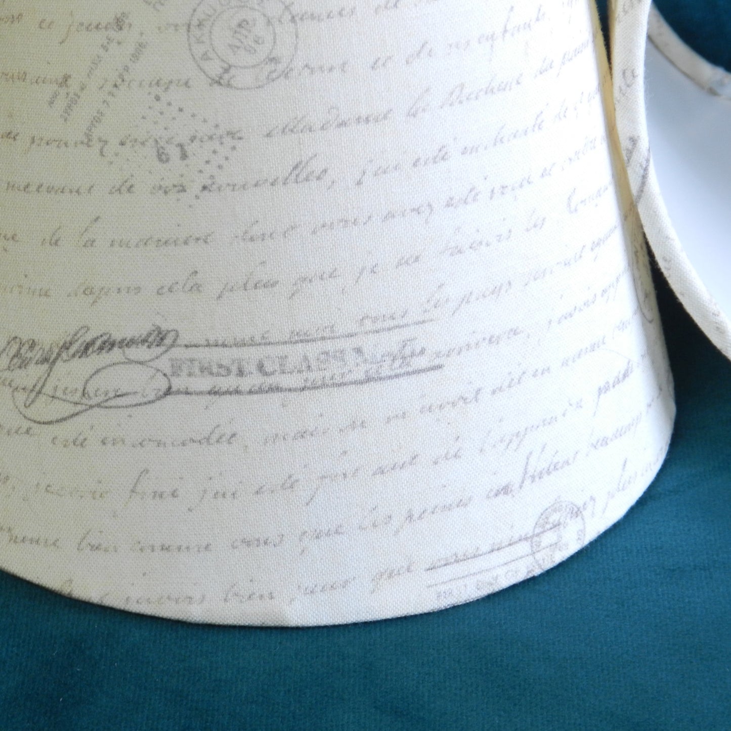 Handmade Text Print Candle Clip Shade. Clip-On for Wall Lights or Chandelier