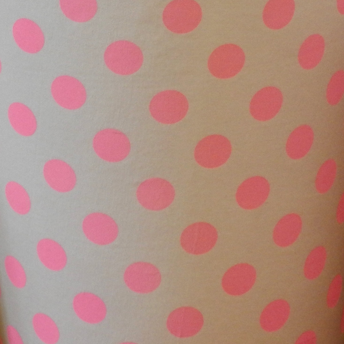 Fabric Waste Paper Bin. Pink Polka Dot Design