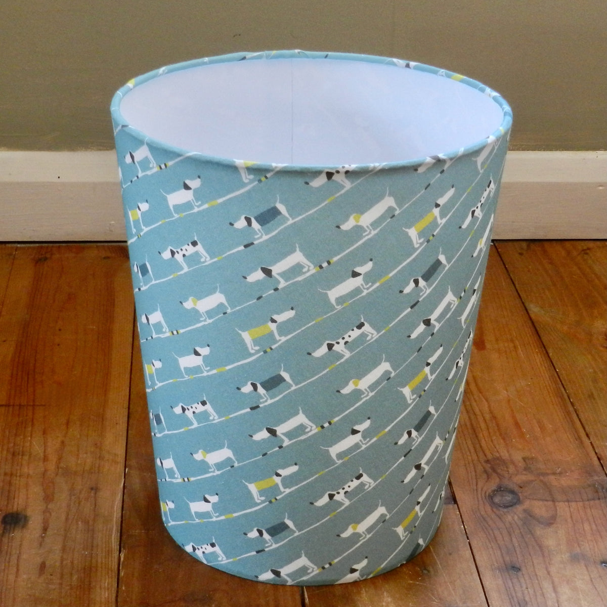 Fabric Waste Paper Bin. Dachshund Design