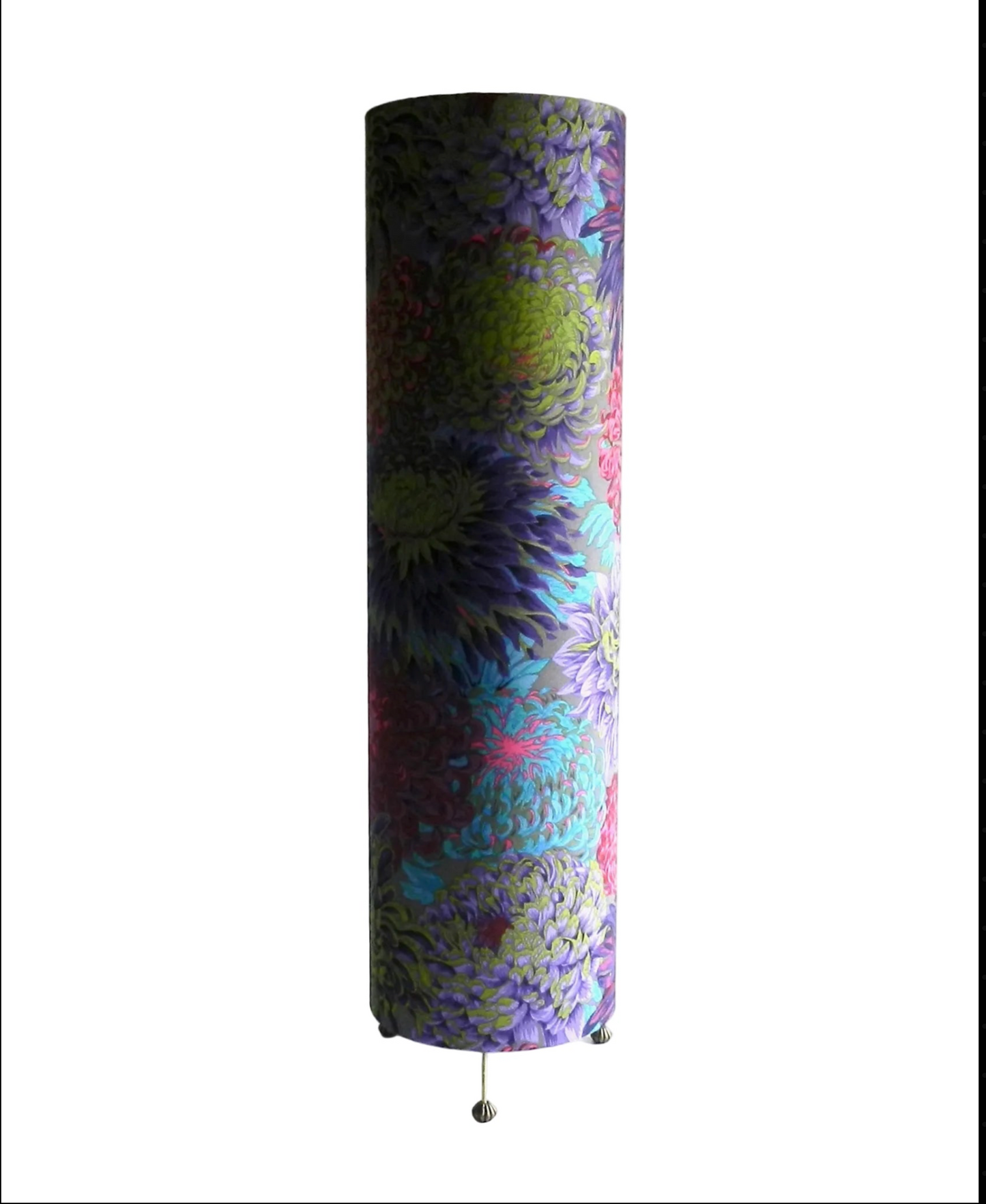 Handmade Japanese Chrysanthemum Design Floor Lamp. Ambient Lighting.