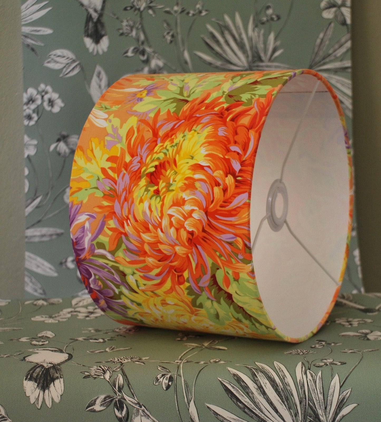 Handmade Shaggy Yellow Chrysanthemum Lampshade