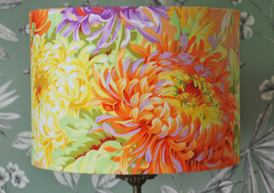 Handmade Shaggy Yellow Chrysanthemum Lampshade