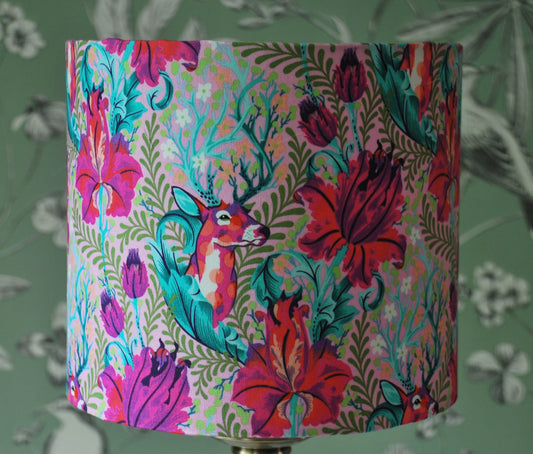 Handmade Whimsical Deer Lampshade  Tula Pink