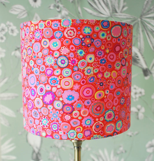 Handmade Colourful Pink Lampshade. Kaffe Fassett