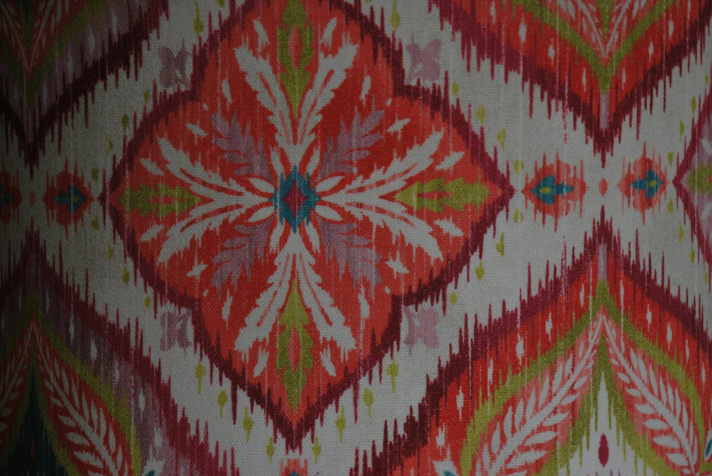 Handmade Ikat Design Lampshade Orange/Pink/Yellow