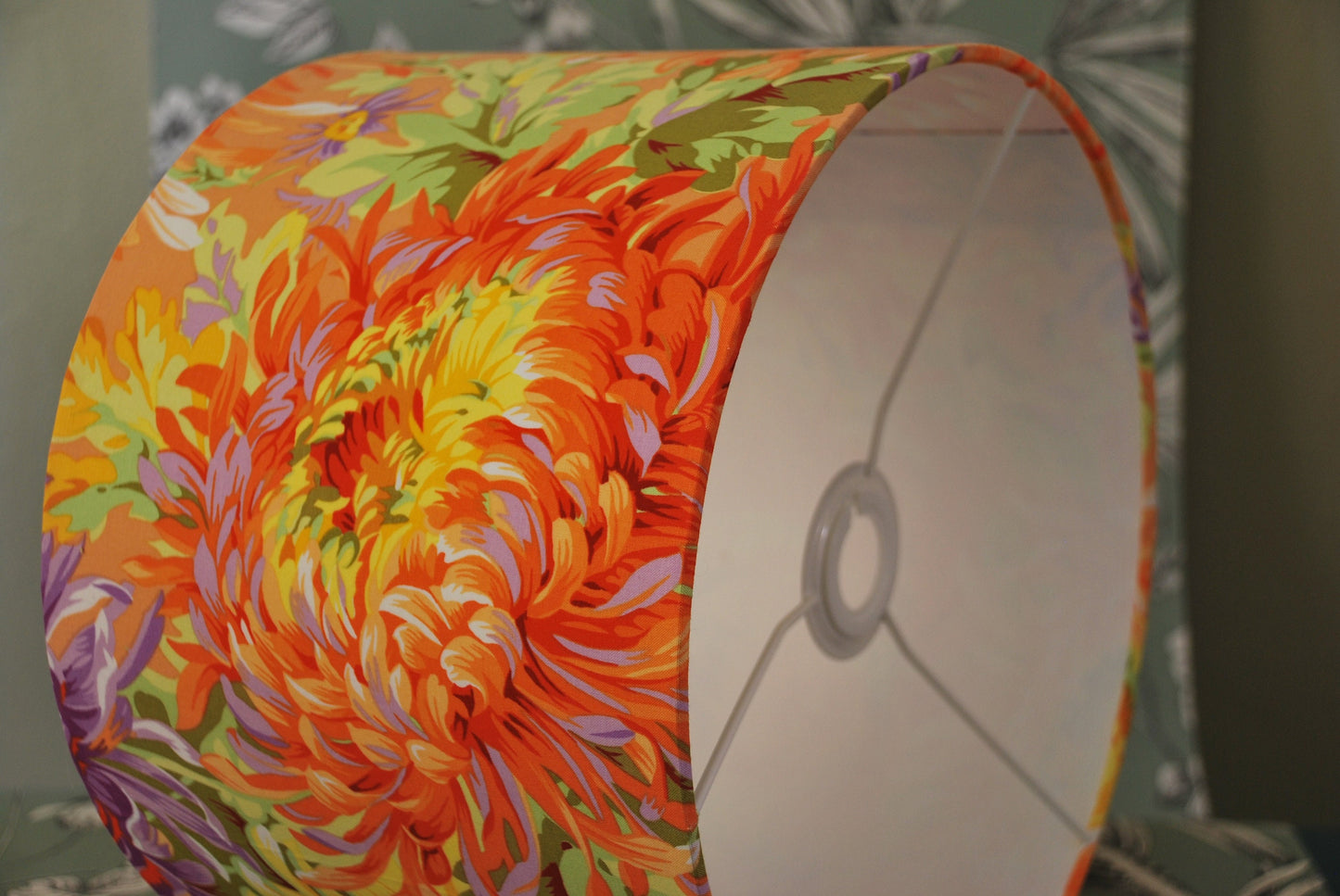 Handmade Shaggy Yellow Chrysanthemum Lampshade