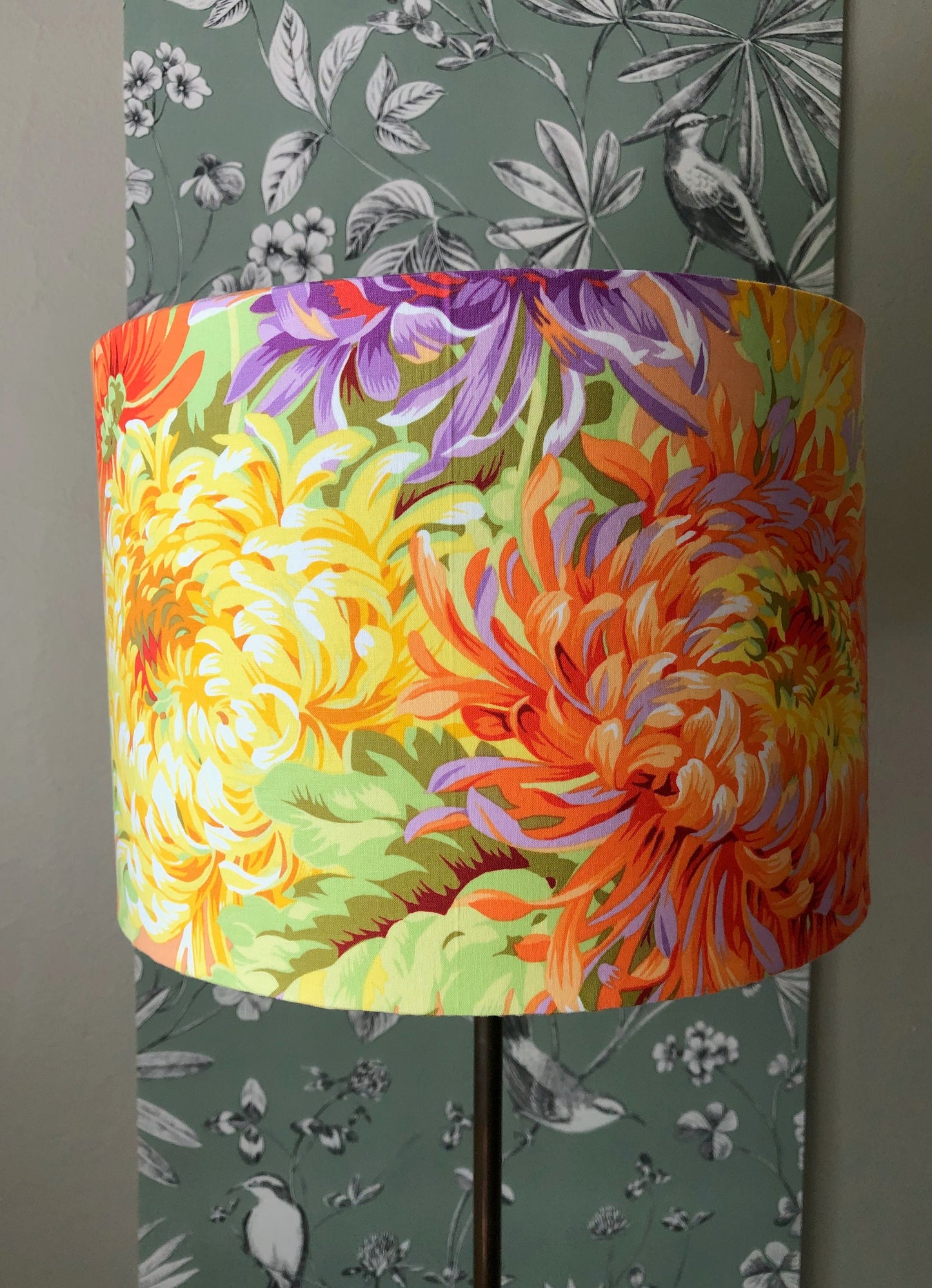 Handmade Shaggy Yellow Chrysanthemum Lampshade