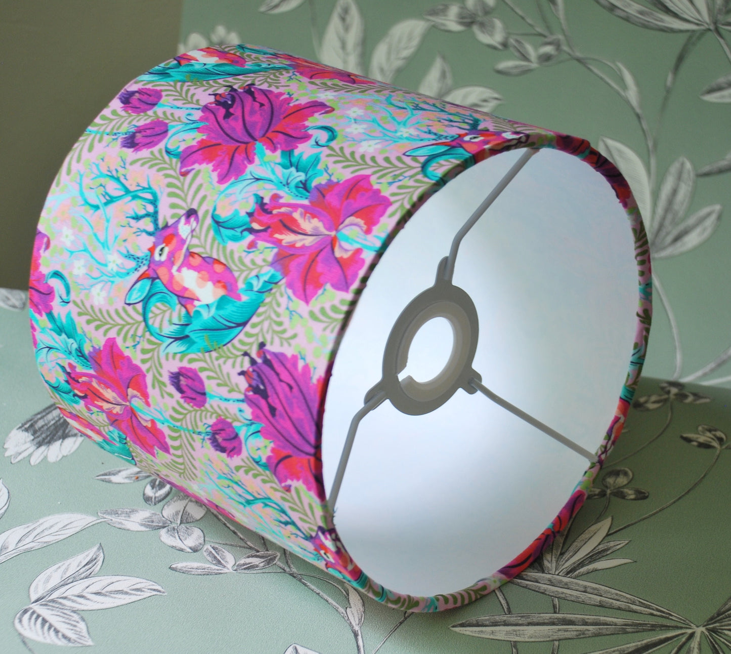 Handmade Whimsical Deer Lampshade  Tula Pink