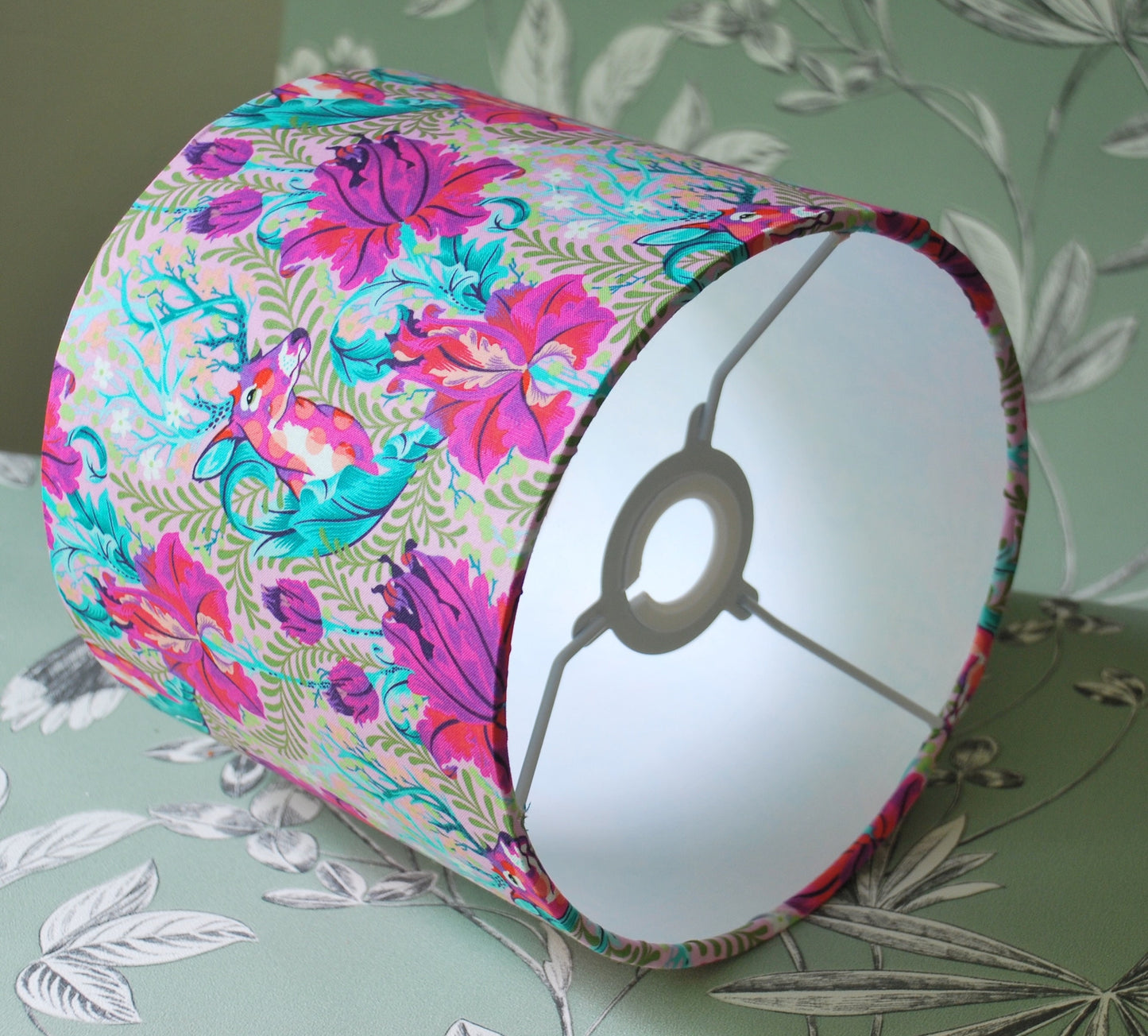 Handmade Whimsical Deer Lampshade  Tula Pink