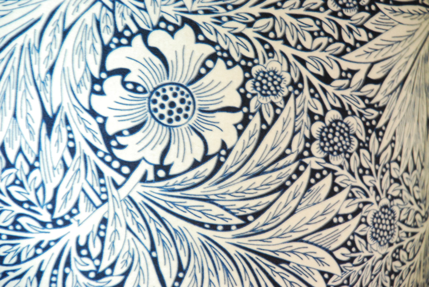 Handmade Navy and Cream William Morris Drum Lampshade