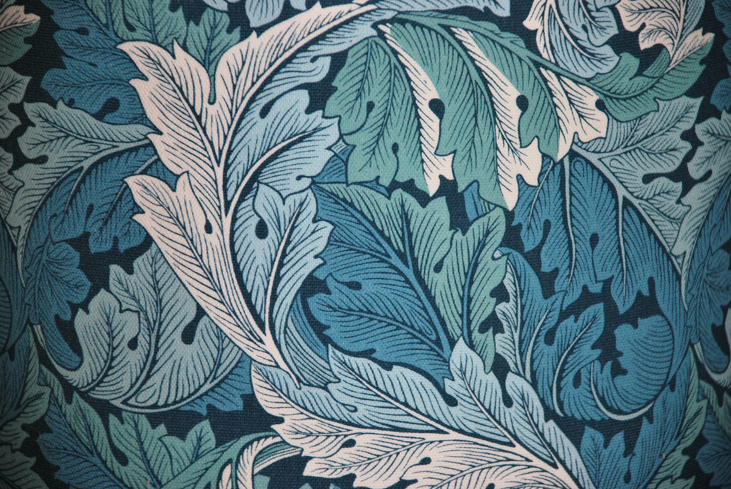 Handmade William Morris Lampshade Teal Acanthus