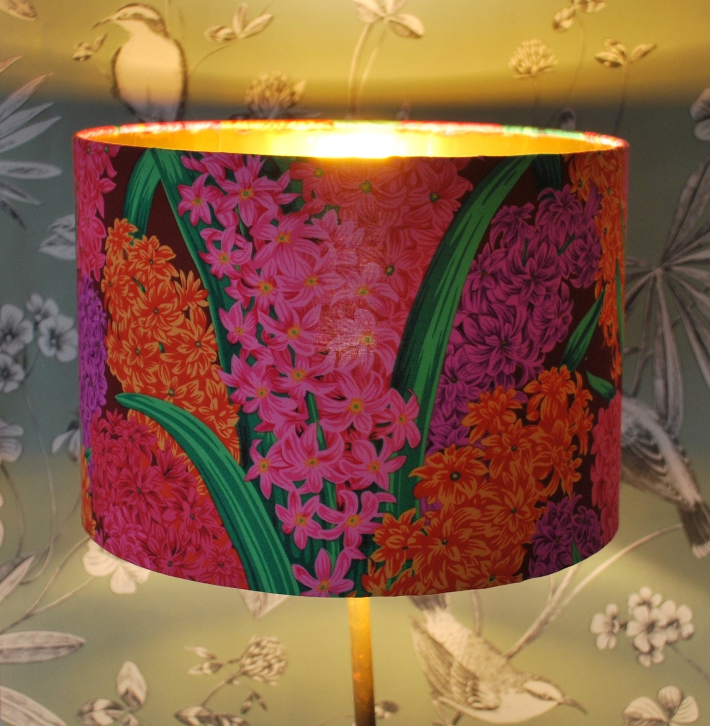 Handmade Floral Lampshade Vibrant Hyacinths