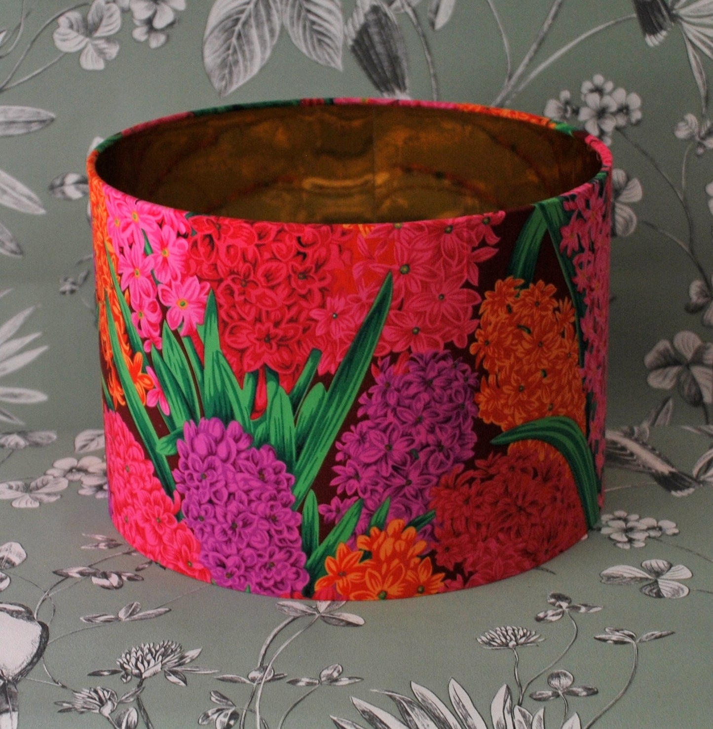 Handmade Floral Lampshade Vibrant Hyacinths