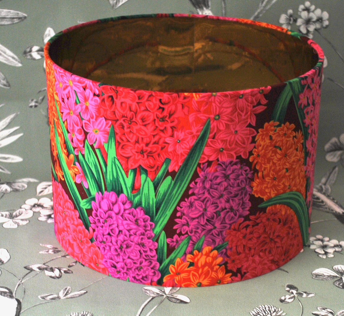Handmade Floral Lampshade Vibrant Hyacinths