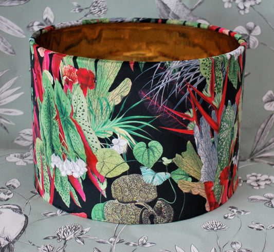 Handmade Velvet Botanical Lampshade