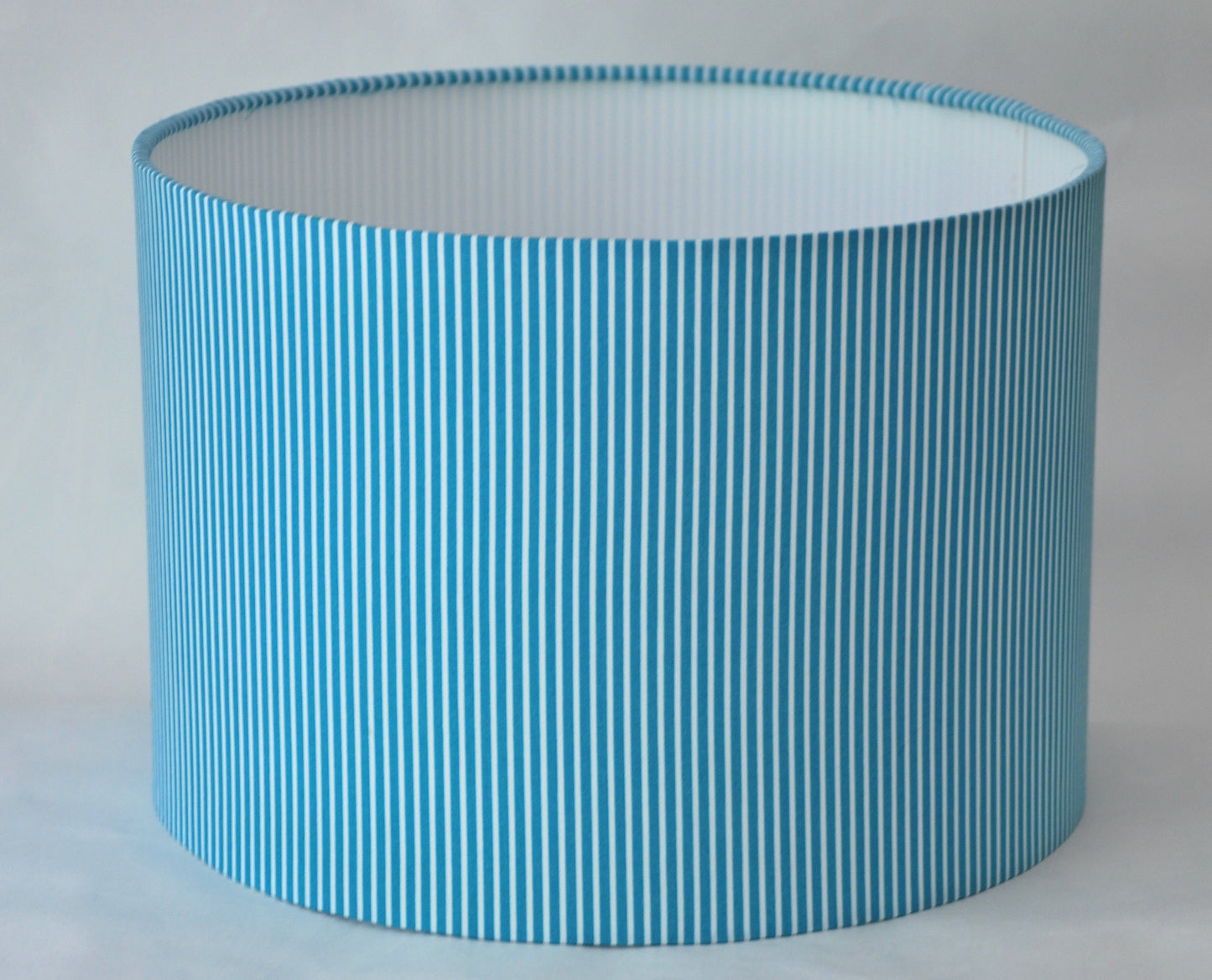 Handmade Turquoise & White Striped Lampshade
