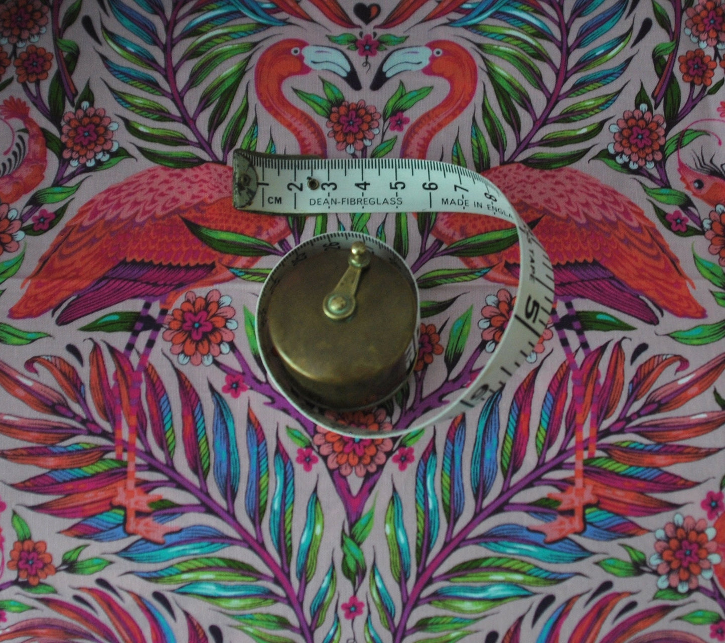 Handmade Pink Flamingo Lampshade. Tula Pink Daydreamer