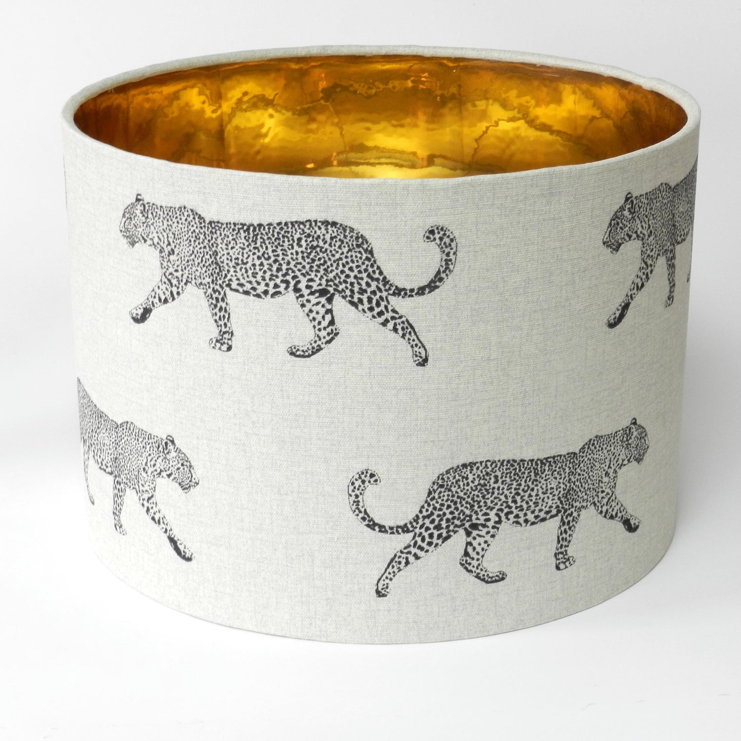 Handmade Leopard Lampshade Natural & Black