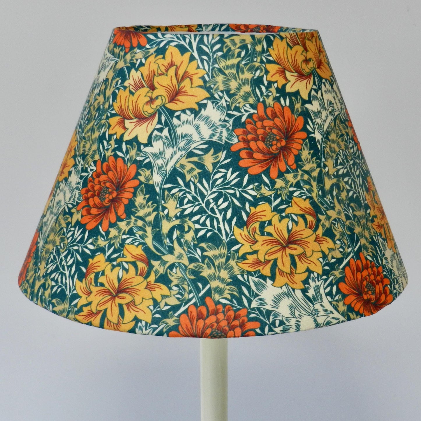 Handmade Orange & Jade Floral Lamshade William Morris