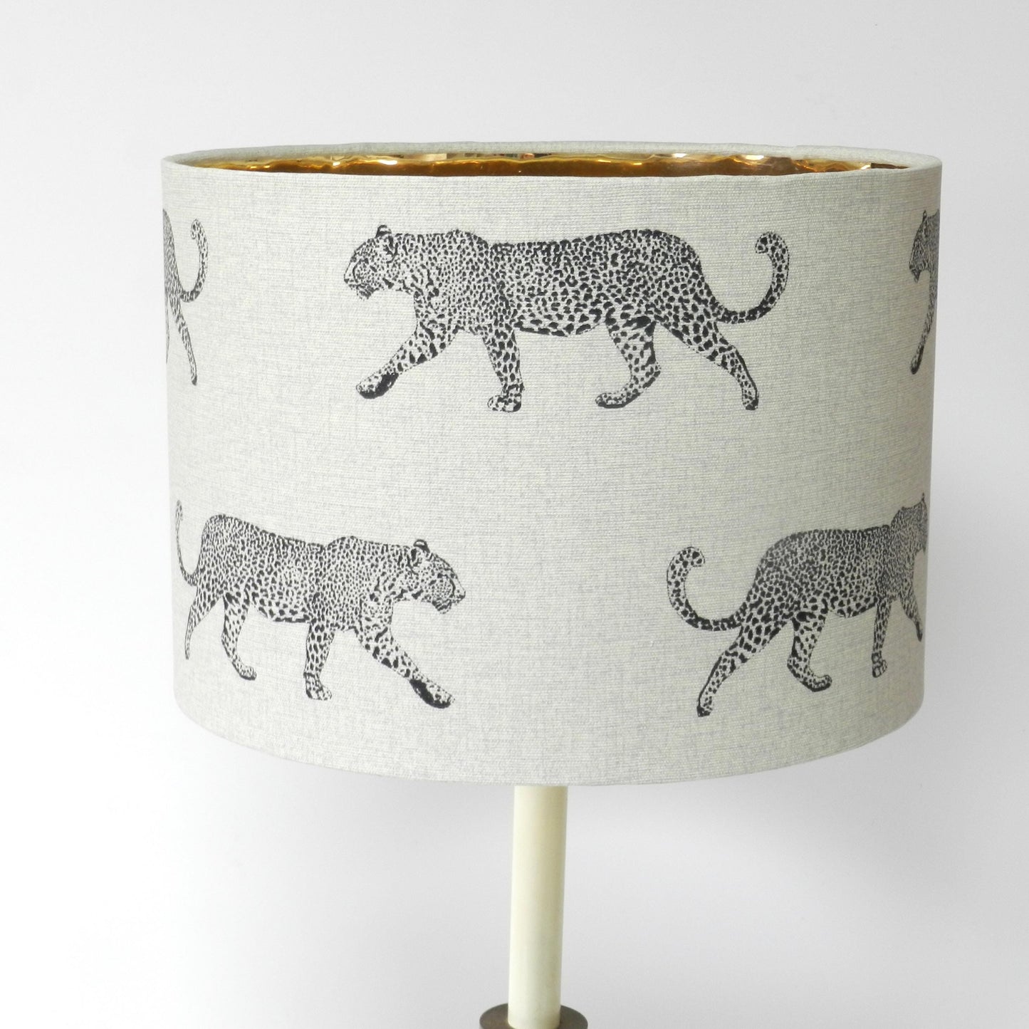Handmade Leopard Lampshade Natural & Black
